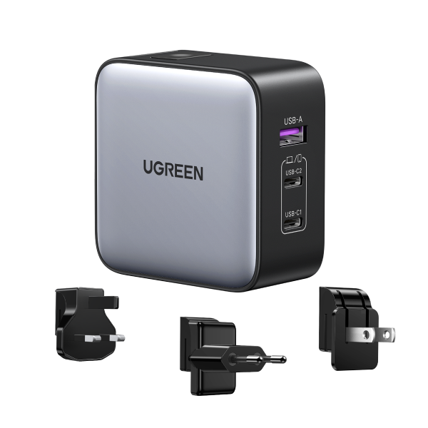 Ugreen 65W Nexode GaN USB C 3-Port Charger With US/UK/EU Plug for Trav –  UGREEN-MX